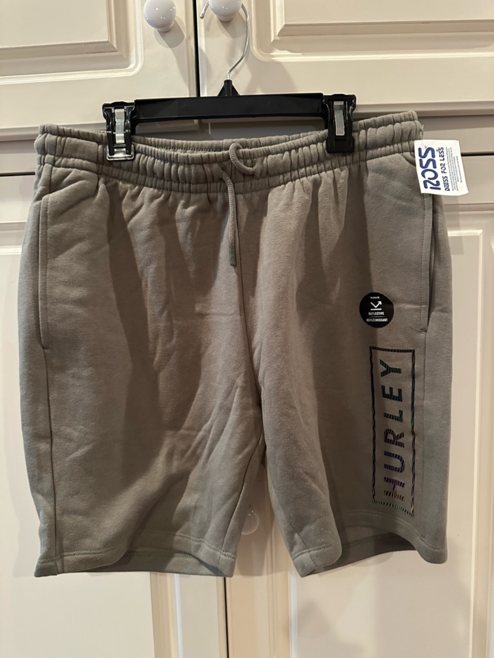 NWT Hurley Men's Gray Fleece Drawstring Shorts